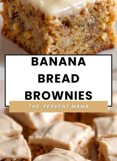 Delicious banana bread brownies, combining rich chocolate and banana flavors