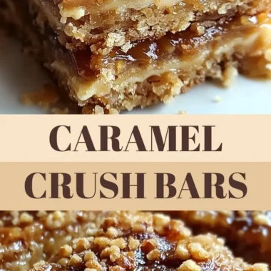 Delicious caramel crush bars with rich caramel and crunchy layers