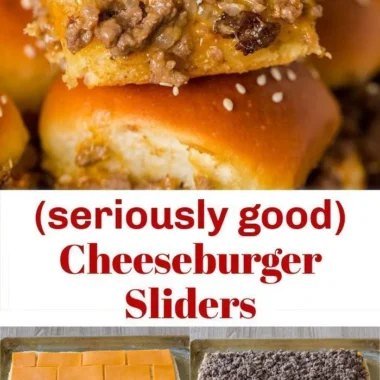 Delicious cheeseburger sliders served on a platter