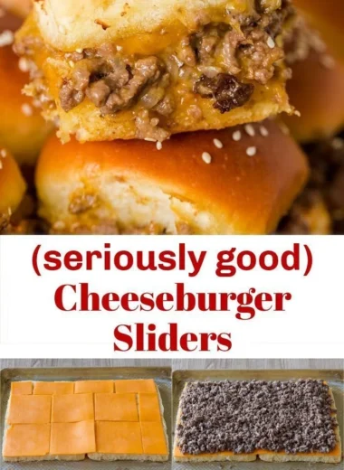 Delicious cheeseburger sliders served on a platter