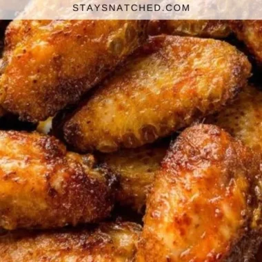 Delicious dry rub chicken wings served on a platter with dipping sauce