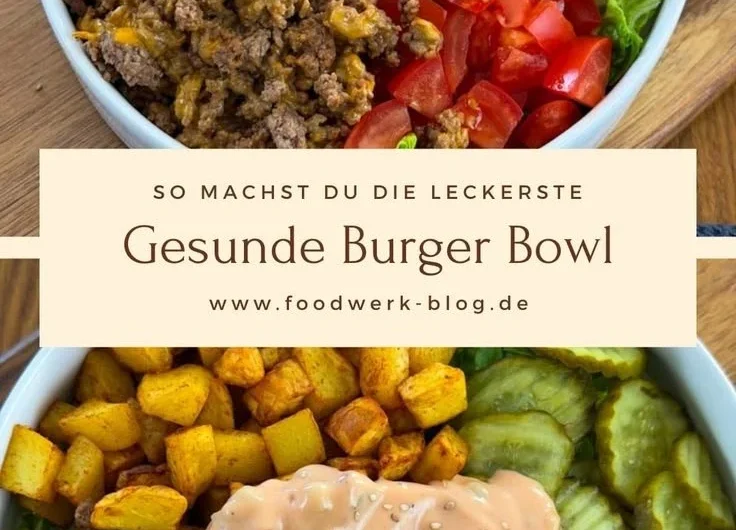 Delicious Healthy Burger Bowl filled with fresh veggies and grilled protein