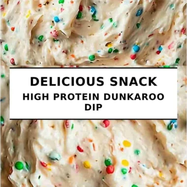 High Protein Dunkaroo Dip served with fruit and snacks