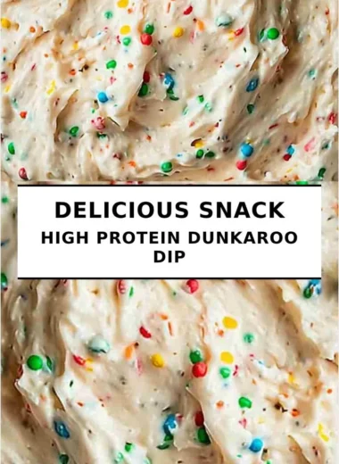 High Protein Dunkaroo Dip served with fruit and snacks