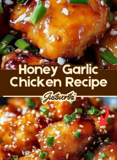 Delicious Honey Garlic Chicken served with vegetables and rice