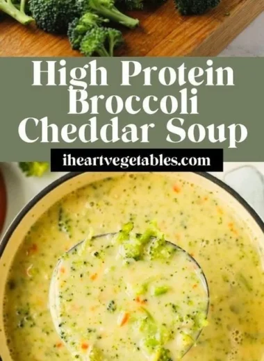 A bowl of healthy soup with vibrant vegetables and herbs.