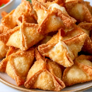 Delicious homemade Crab Rangoon served with dipping sauce