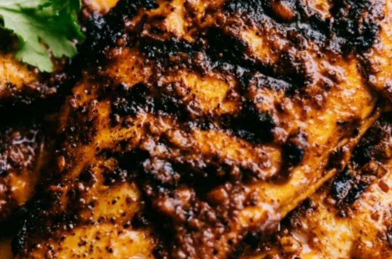 Juicy chicken tacos marinated in a flavorful sauce