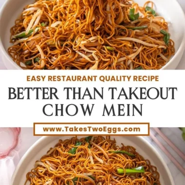 Delicious classic Chinese fried noodles served with vegetables and savory sauce.