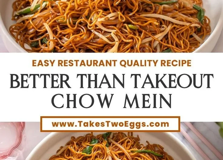 Delicious classic Chinese fried noodles served with vegetables and savory sauce.