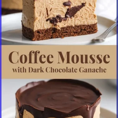 Delicious coffee mousse topped with rich dark chocolate ganache