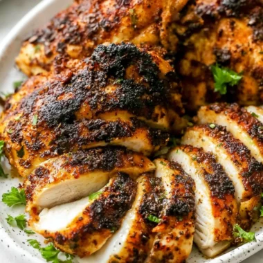 Delicious air fryer chicken thighs, crispy on the outside and juicy inside.
