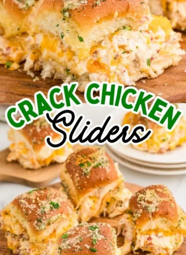 Delicious Crack Chicken Sliders served on a platter