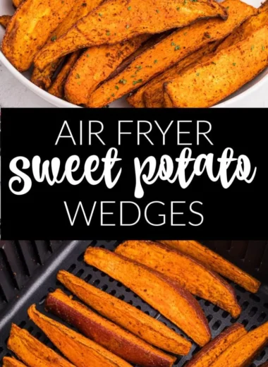 Crispy air fryer sweet potato wedges, a healthy and delicious recipe option.