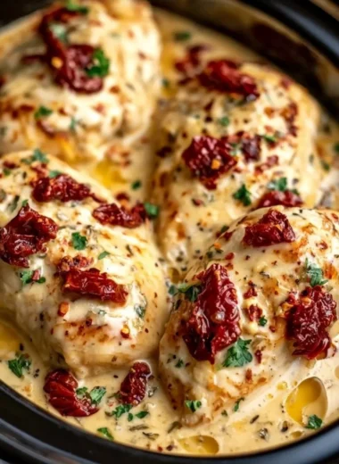 Delicious Dump and Go Crockpot Marry Me Chicken recipe image