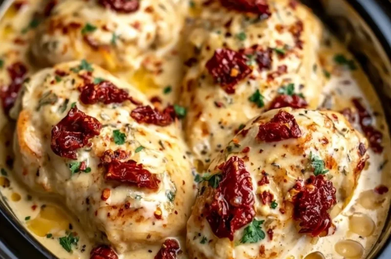 Delicious Dump and Go Crockpot Marry Me Chicken recipe image