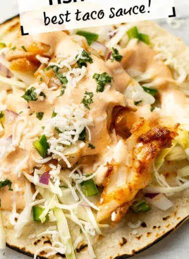 Delicious easy fish tacos topped with fresh ingredients