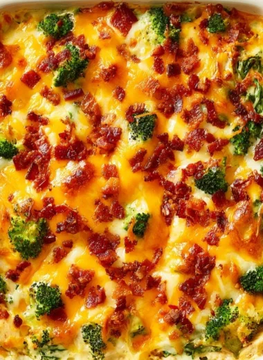 Delicious easy low carb chicken casserole baked to perfection in a dish