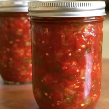 Bowl of homemade salsa made from fresh tomatoes, onions, and cilantro