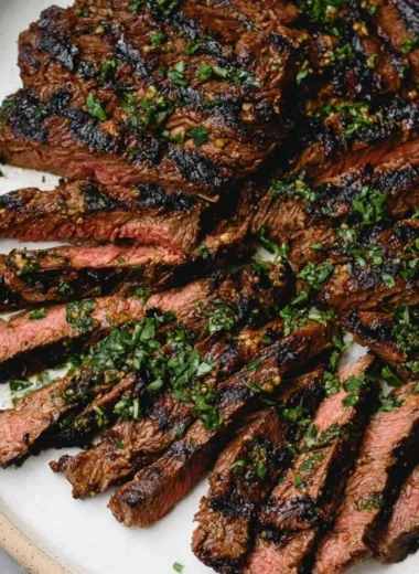 Delicious marinated skirt steak cooked with citrus flavors