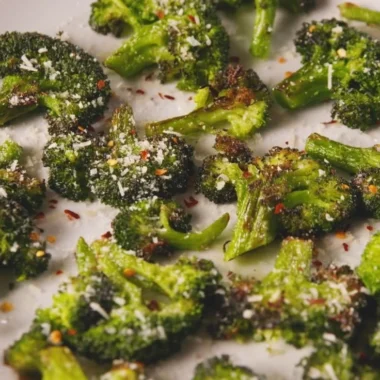Smashed Broccoli dish showcasing vibrant green florets and a gourmet presentation.