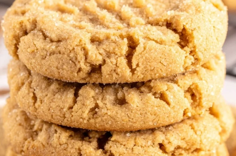 Delicious homemade sugar-free peanut butter cookies on a plate