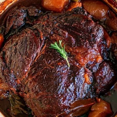 Delicious beef chuck roast prepared with herbs and spices
