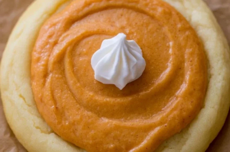 Delicious Crumbl pumpkin pie cookies baked to perfection with fall spices.