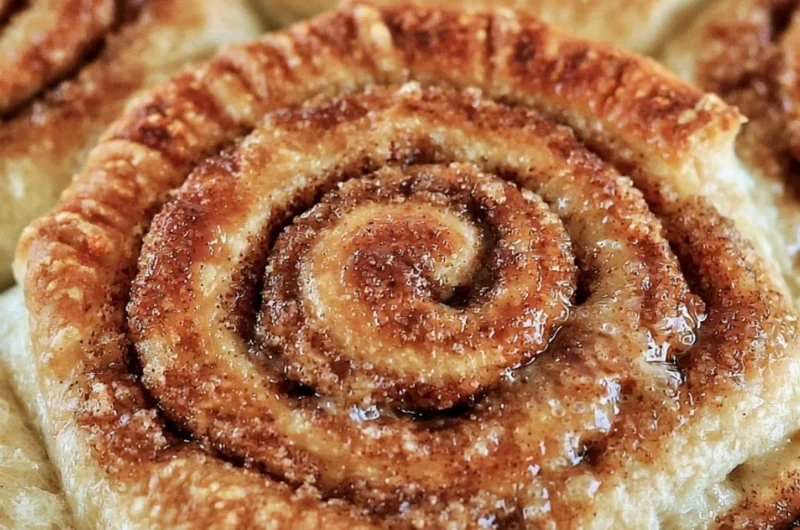 Freshly baked easy one hour cinnamon rolls topped with icing