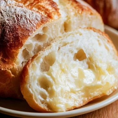 Freshly baked quick homemade bread ready to serve