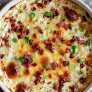 Delicious Bacon Gouda Dip with smoky cheese, perfect for appetizers and parties